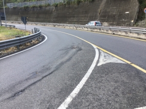 Ss 109 bis  - km 19+485 -vista in direzione Catanzaro prima dei lavori di ripristino